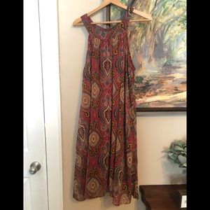 Halter Swing Dress with tied keyhole in back